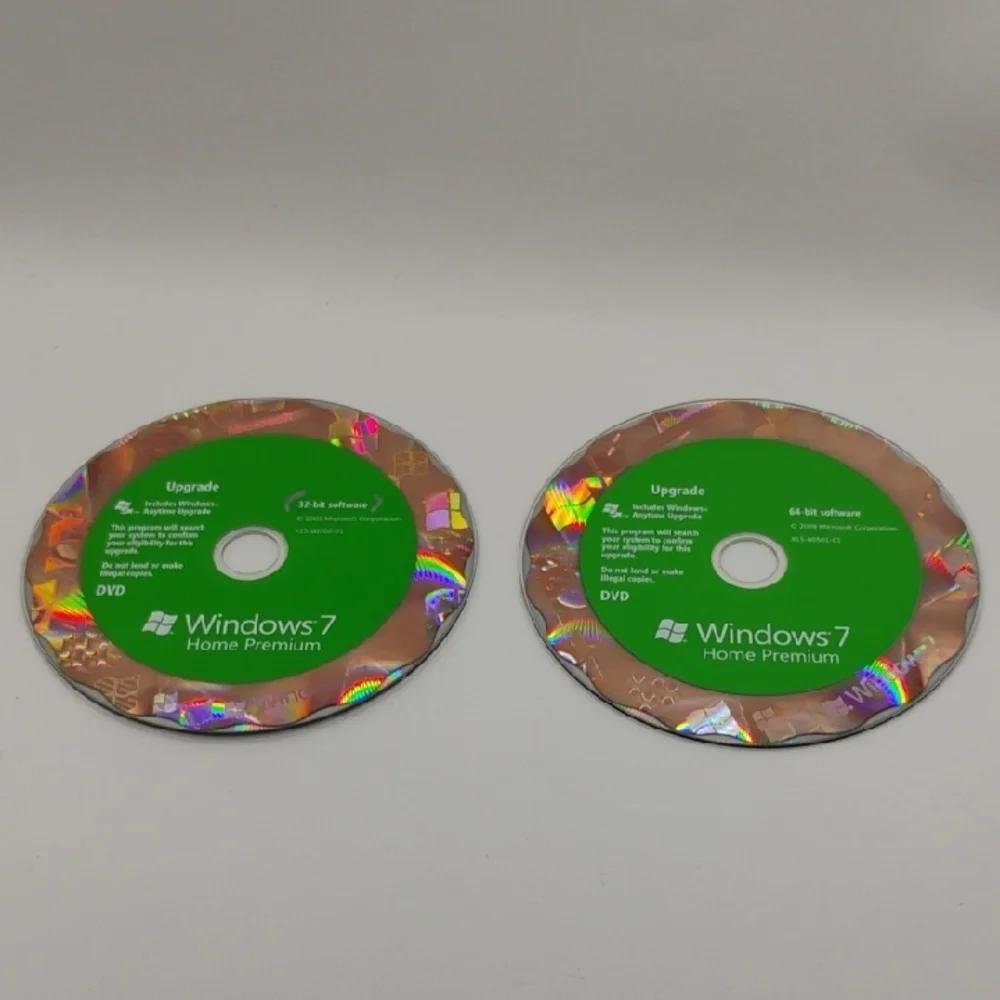 Microsoft Windows 7 Home Premium Upgrade Version 32 And 64 Bit Used